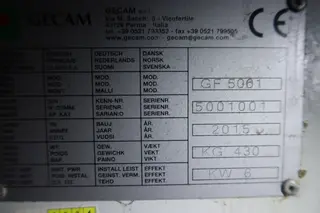 C-Mec 001 odjehlovací stroj GECAM G 11 RTR