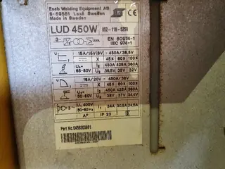 PSJ 02. Svářečka Esab LUD 450 s podavačem PUA 1