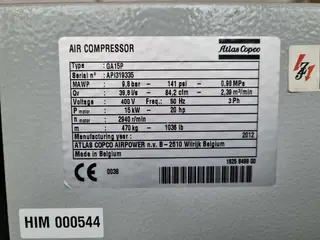 C-Mec Kladno 021 vzduchový kompresor ATLAS COPCO GA 5 vč. tlakové nádoby