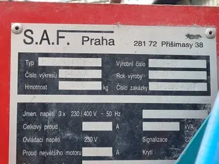 C-Mec 028 tryskací box S.A.F. Praha PTZ 140/OP-1V