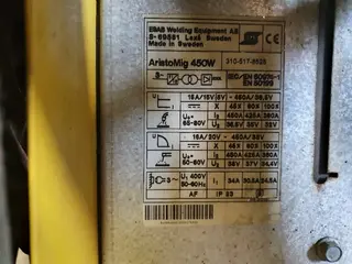 PSJ 03. Svářečka Esab AristoMig 450W s podavačem AristFeed 48-4
