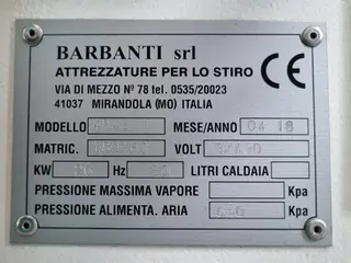 03. Žehlící stroj na košile a stroj na žehlení límců a manžet - Barbanti 484E + Barbanti 520E