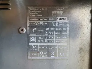 PSJ 11. Svářečka Rehm Synergic Pro 351