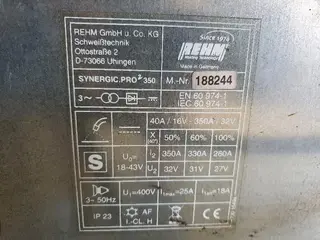 PSJ 12. Svářečka Rehm Synergic Pro 351