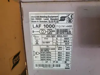 PSJ 14. 6 ks Svařovacího příslušenství ESAB LAF 1000 DC s 2 ks ESAB PEG 1