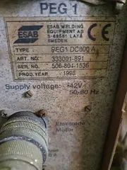 PSJ 14. 6 ks Svařovacího příslušenství ESAB LAF 1000 DC s 2 ks ESAB PEG 1