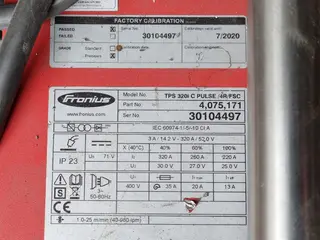 C-Mec 311 svářecí zařízení FRONIUS TPS 320i C Pulse / 4R / FSC