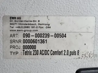 C-Mec 322 Svařovací přístroj TETRIX 230 AC/DC COMFORT 2.0 puls 8