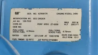 TZ 02 CATERPILLAR 3406 diesel generátor