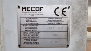 PŽSK 01. CNC horizontální obráběcí centrum Emco Mecof Ecomill HPC4