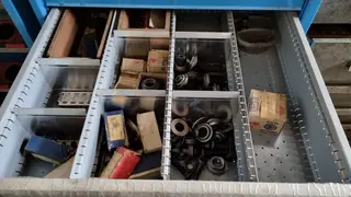 PŽSK 60. Dílenská skříňka 3 ks modré