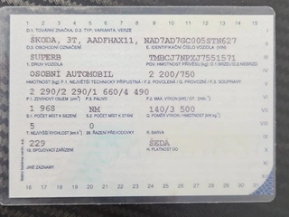 EZE 19. - Osobní automobil Škoda Superb, 6AS4113
