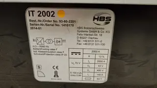 PŽSK 132. HBS IT 2002 přivařovací invertorový zdroj