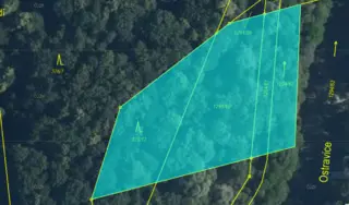 Lesní pozemky a vodní plocha k.ú. Kunčičky u Bašky - spoluvlastnický podíl id.1/2 k celkové ploše 3599 m2