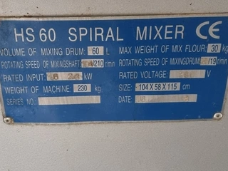 RC 18 Mixer spirálový HS 60