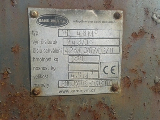 Nakládací lžice VL 4,8 na nakladač New Holand W170