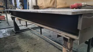 PŽSK 45. Ocelový stůl 160x340x3