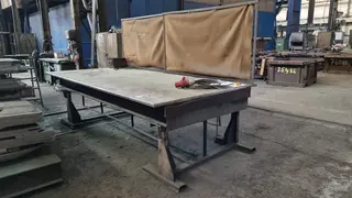 PŽSK 45. Ocelový stůl 160x340x3