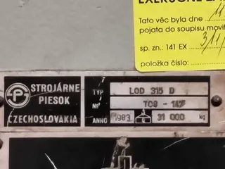PŘSK 15. Ohraňovací lis Strojáren Piesok LOD 315 D