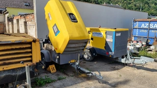 AZ SANACE kompresor, přívěs s nápravou uprostřed, tov. zn. ATLAS COPCO, RZ 1UE 8095,