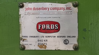 NIKI 01 - Řezací stroj, výrobce Dusenbery/Fords Ltd
