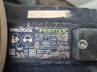 TBK 12 Sanační bruska Festool RG 130 E-Set DIA HD