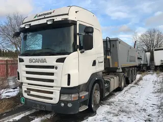 Tahač Scania a návěs sklápěčkový Wielton