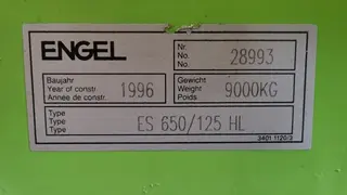 LAM 02 Vstřikovací lis ENGEL ES 650/125 HL