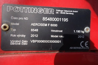 Zemědělský stroj AEROSEM F 6000 - SOME